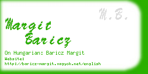 margit baricz business card